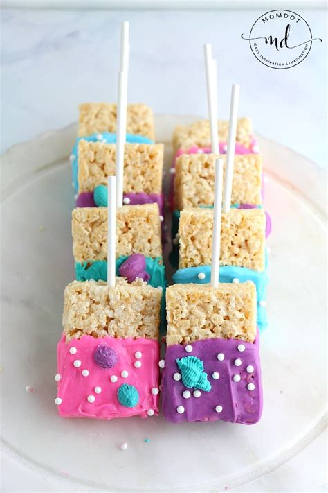 Mermaid Rice Krispie Treats Recipe Momdot