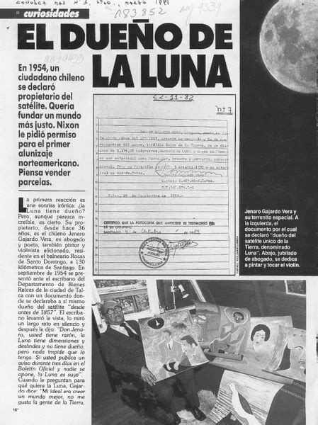 El Dueño De La Luna [artículo] Ana De Juan Biblioteca Nacional