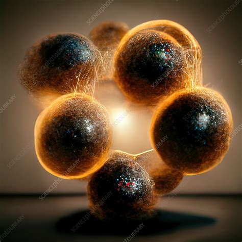 subatomic particles  atoms conceptual illustration stock image