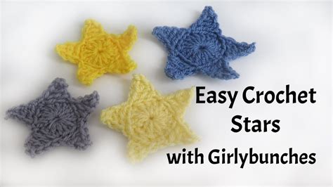 Simple Crochet Stars Tutorial Girlybunches Youtube