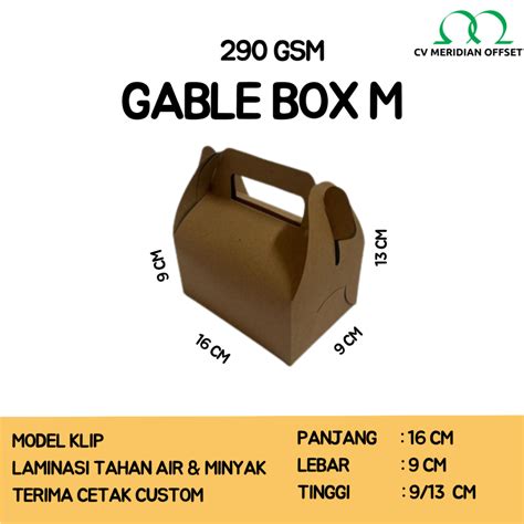 Jual Gable Box Kraft Box Souvenir Box Hampers Box Bingkisan Packaging