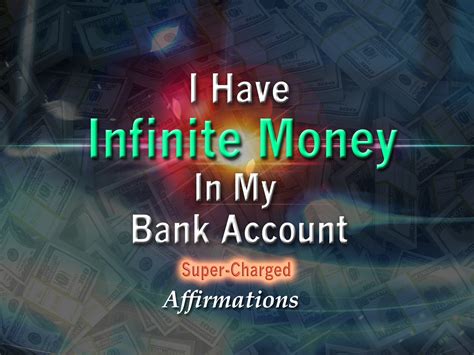 I Have Infinite Money In My Bank Account Super Charged Affirmations Rockstar Affirmations