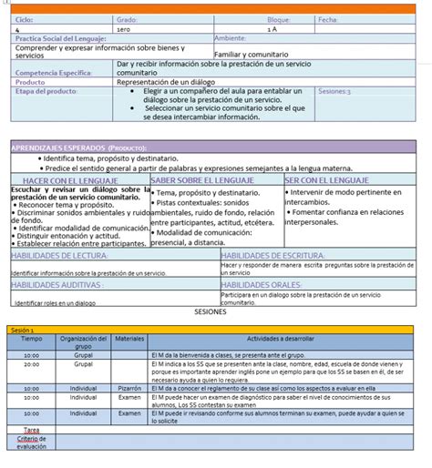 Planeaci N Ingles Plan Programa Pnieb Planeaciones M Xico