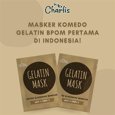 Jual BPOM Masker Komedo Charlis Masker Gelatin 5 Gram Pencabut