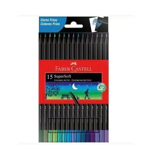 LAPICES DE COLORES FABER CASTELL SUPER SOFT X15 COLORES FRIOS SAN JORGE