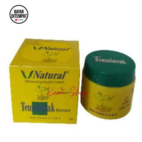 KS Night Cream V Natural Temulawak BPOM Ukuran 20gr Krim Malam