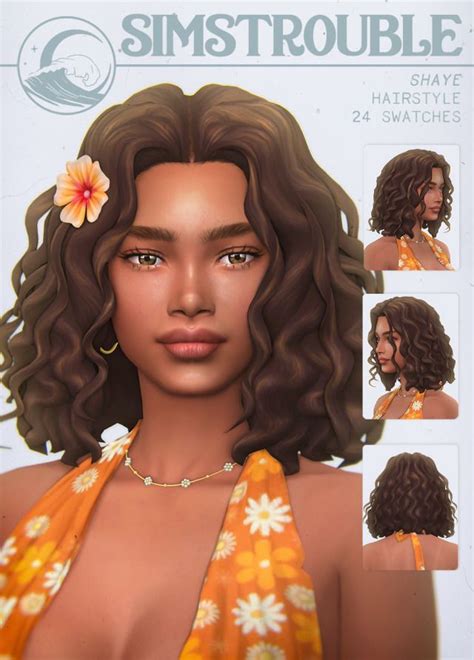 Shaye Hairstyle Unisex By Simstrouble In Sims Hair Sims