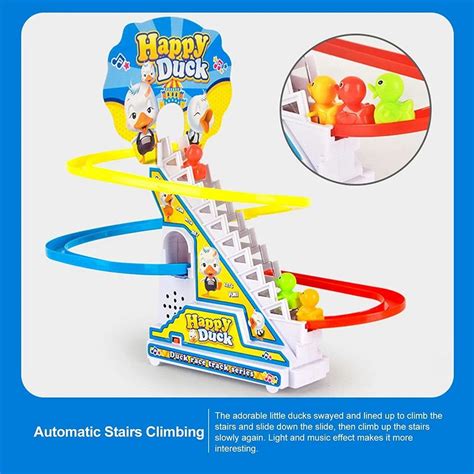 4480 Ducks Climb Stairs Toy Roller Coaster Electric Duck Chasing Race