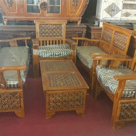 Sofa Set Kayu Jati, Furniture & Home Living, Furniture, Sofas on Carousell