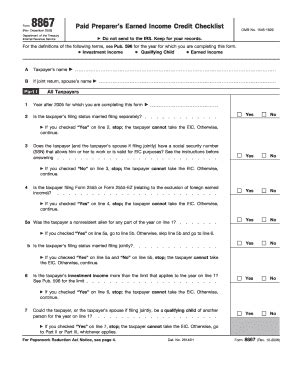 Fillable Online Form Rev December Paid Preparer S Earned