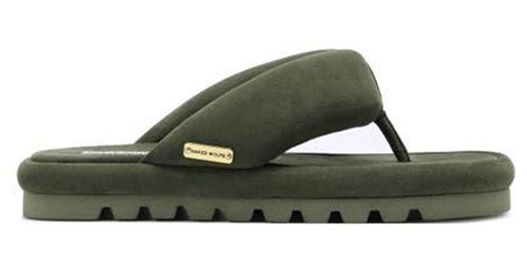 Naked Wolfe Hilary Platform Flip Flop In Green Lyst