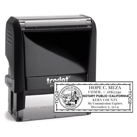 California Notary Rectangle Design Seal Simply Stamps