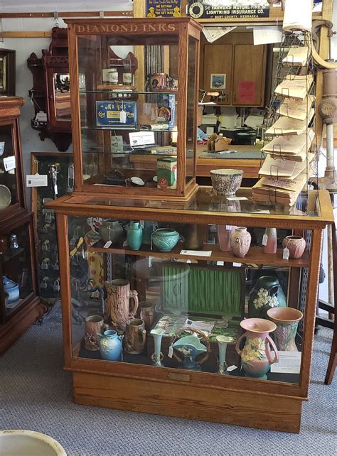 Bargain John S Antiques Antique Oak Country Store Showcase 48