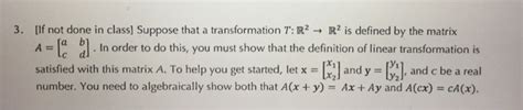 Solved Suppose That A Transformation T R 2 Rightarrow R 2