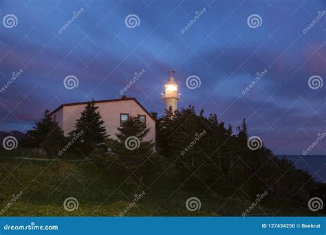 Lobster Cove Head Lighthouse, Newfoundland Stock Photo - Image of light ...