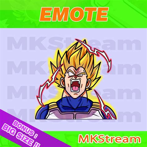 Twitch Emotes Dragon Ball Vegeta Rage Etsy