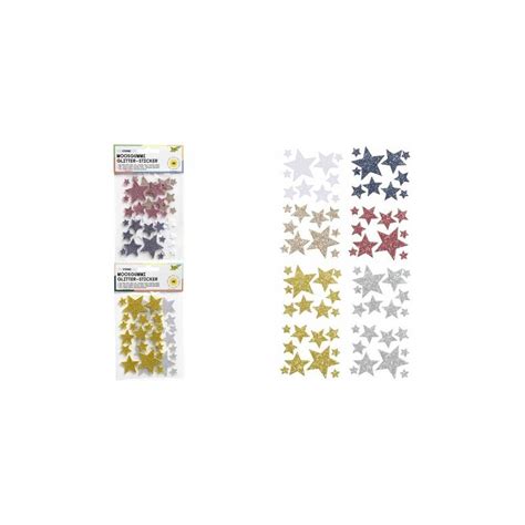 folia Moosgummi Glitter Sticker STERNE II 40 Stück 23786 bei