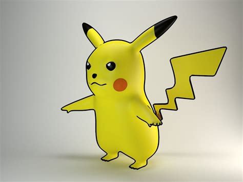 D Model Pikachu Pokemon Rigged And Morphed Vr Ar Low Poly Cgtrader