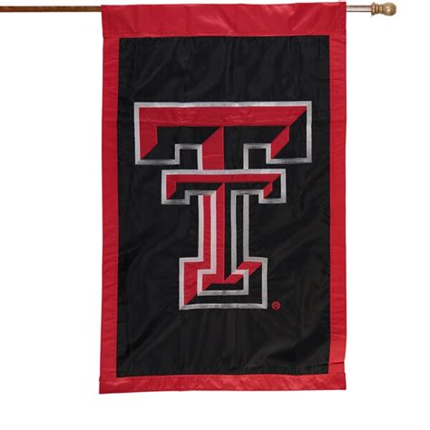 Texas Tech Red Raiders 28 X 44 Black Applique Vertical Banner Flag