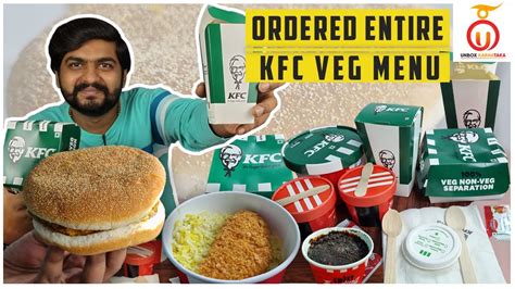 We Ordered Entire Kfc Veg Menu Zinger Burger Kannada Food Review Unbox Karnataka Youtube