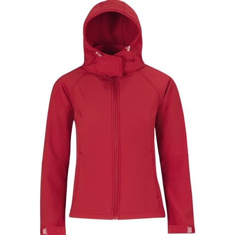 VESTE SOFTSHELL CAPUCHE FEMME Red imprimé et personnalisé pour votre