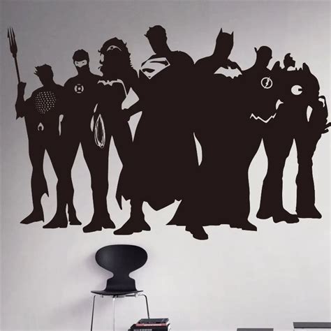 Superhero Wall Decal Marvel Dc Comics Vinyl Sticker Superman Batman