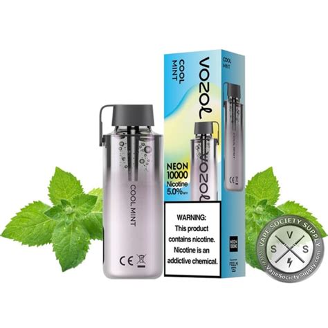 Cool Mint By VOZOL Neon 10000 Puffs Disposable Pod Si Omar Vape Store