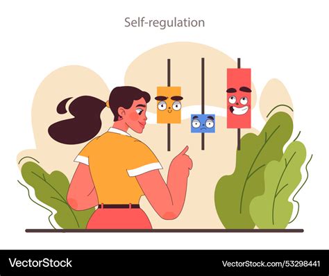 Emotional Self Regulation Emotion Awareness And Vector Image