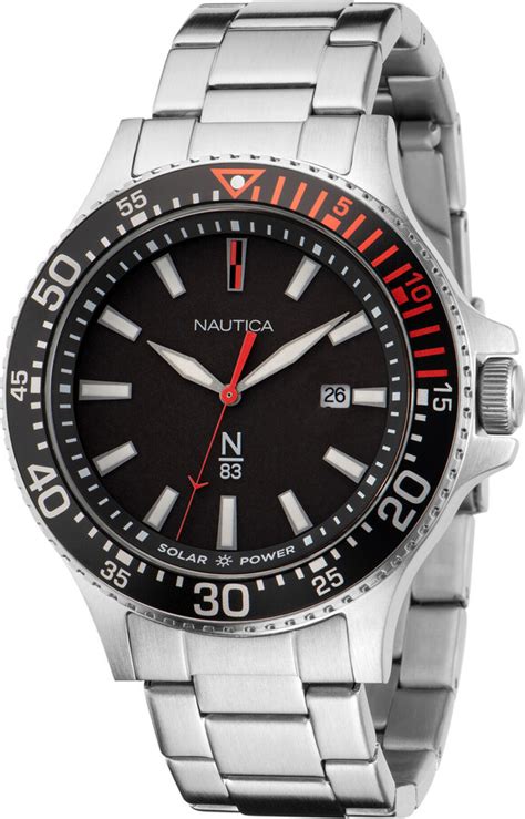 Nautica Cocoa Beach Solar Powered Stainless Steel 3 Hand Watch ShopStyle