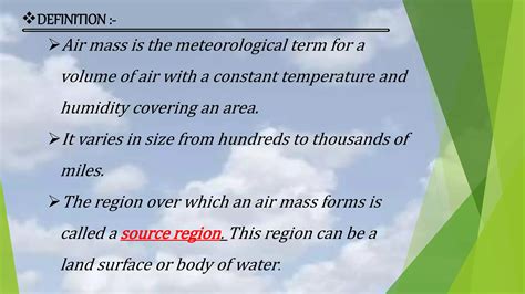 Types Of Air Mass Presentationpptx