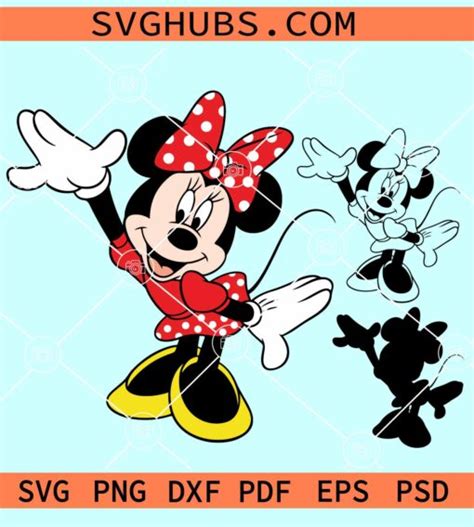 Minnie Mouse Layered Svg Minnie Mouse Polka Dot Dress Svg Disney Minnie Mouse Svg