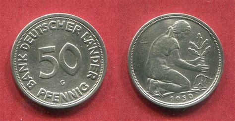 BRD Bundesrepublik Deutschland FRG Germany 50 Pfennig Bank Deutscher