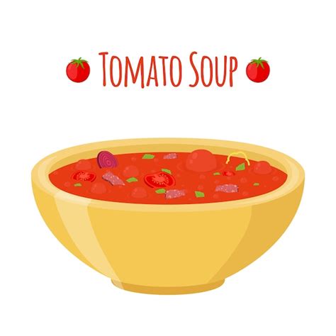 Premium Vector Tomato Soup With Meat Beet Tomatoes