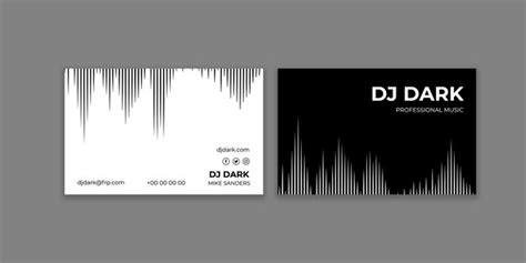 Free Vector | Dj business card template design