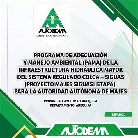 Programa De Adecuaci N Y Manejo Ambiental Pama De La Infraestructura