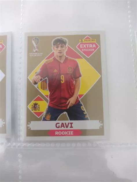 PANINI EXTRA STICKER Fifa World Cup Qatar 2022 Gavi Gold Or EUR 135 00