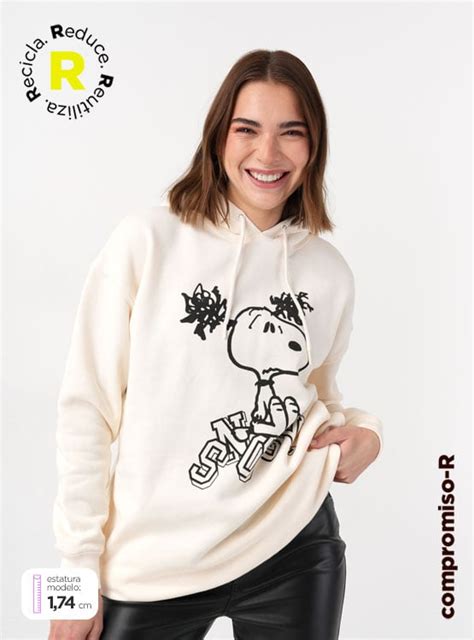 Ripley POLERA MANGA LARGA MUJER INDEX SNOOPY