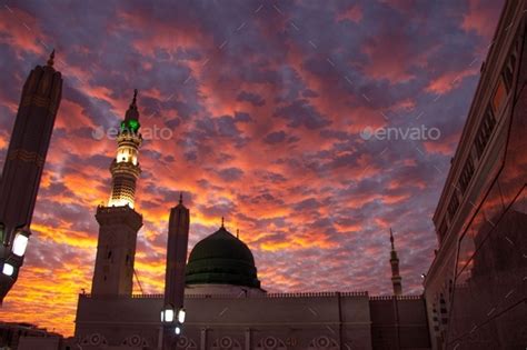 Prophet Mohammed Mosque Al Masjid An Nabawi Medina Saudi Arabia