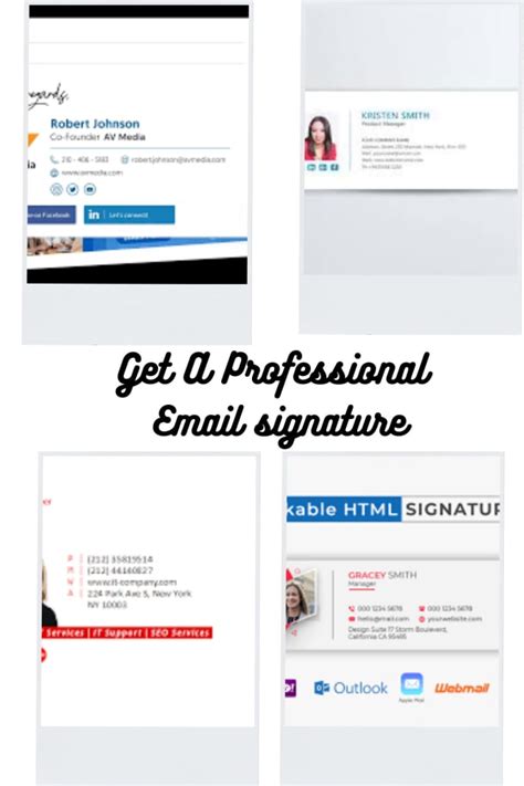 Create Clickable Html Email Signatures For Outlook Gmail By