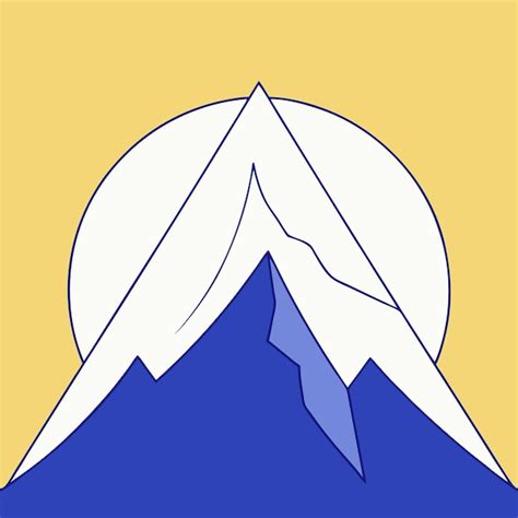 El Logotipo Minimalista Del Pico De La Montaña Simboliza La Aventura Y