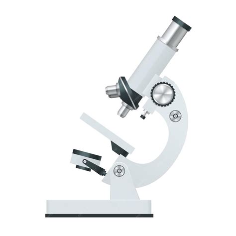 Premium Vector | Flat Realistic Detailed Microscope isolated on white