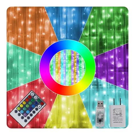 Cortina De Luces Led Rgb Modos Control Remoto X Pies Meses