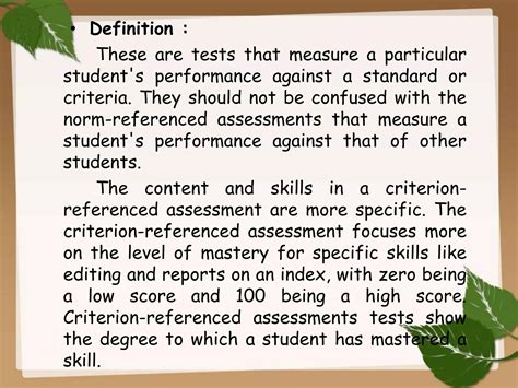 Criterion Test Language Assessment By Sheila Chei Ppt