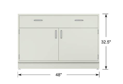 Steel Base Cabinet 48 Wide X 325 Tall 2 Door 1 Drawer Ada Height