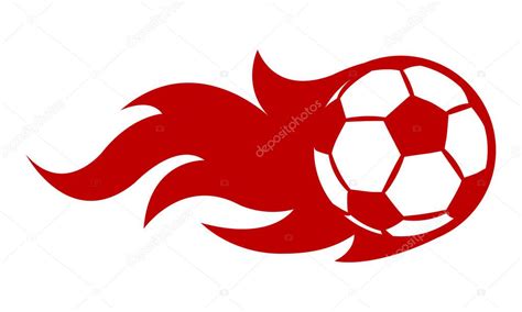 Ilustraci N Vectorial De Pelota De F Tbol Con Forma De Llama Simple