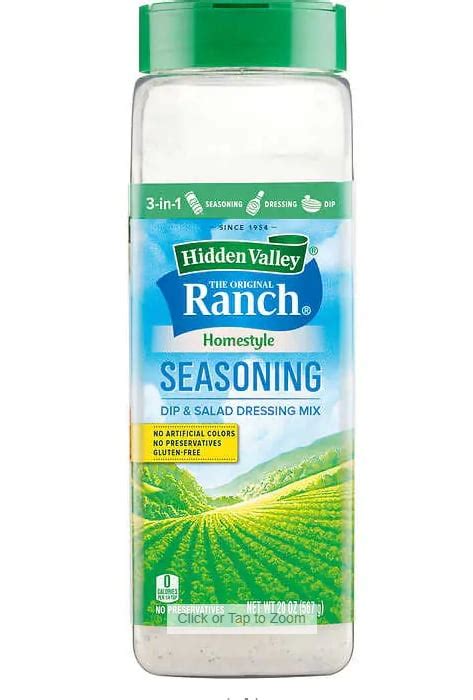 Hidden Valley Ranch Homestyle Seasoning Dip And Salad Dressing Mix 20 Oz