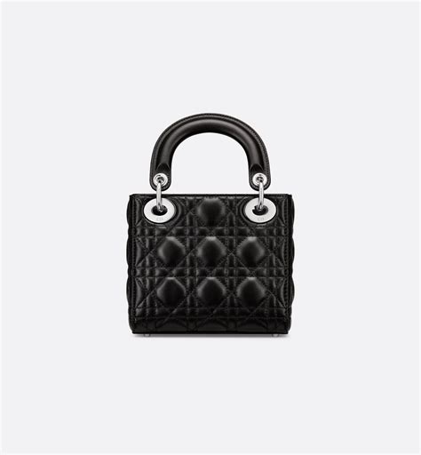 Mini Lady Dior Bag Black Cannage Lambskin | DIOR