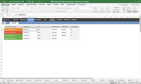 Planilha De Gestão Da Qualidade Completa Em Excel 4 0 Luz Prime