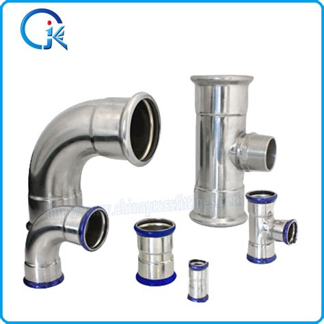 Dvgw M Press Fittings Stainless Steel For Water System M Type Press