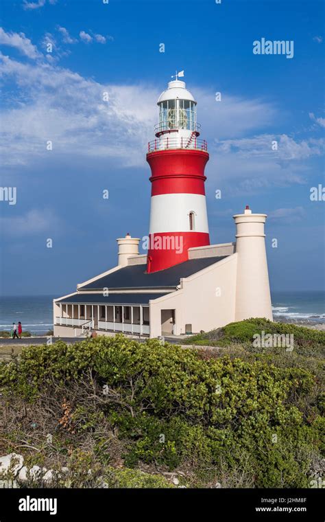 Lighthouse Cape Agulhas Province Western Cape South Africa Stock